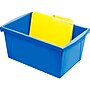 Storex Plastic Medium Classroom Storage Bin, 16.75"x 11.87"x 8.28", Blue, Pack of 2 (STX61482U06C-2)~#|#~603B35AF-9B37-4793-A84C1B1F05257ADA_sc7