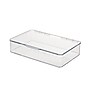 iDESIGN Small Stackable Storage Box with Hinged-Lid, Clear (63030)~#|#~603BD97F-CB0C-48C3-B937485B1725CD5E_sc7