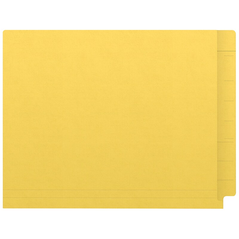 Medical Arts Press Kardex Match Recycled Reinforced End Tab File Folder, Straight Cut, Letter Size, Yellow, 100/Box (53057YW) image 1
