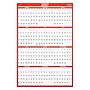 2027 Staples 48" x 32" Yearly Dry Erase Wall Calendar, Reversible, Red (ST56781-27)~#|#~603FCF98-DF1E-444C-81BF03F4E30D4954_sc7