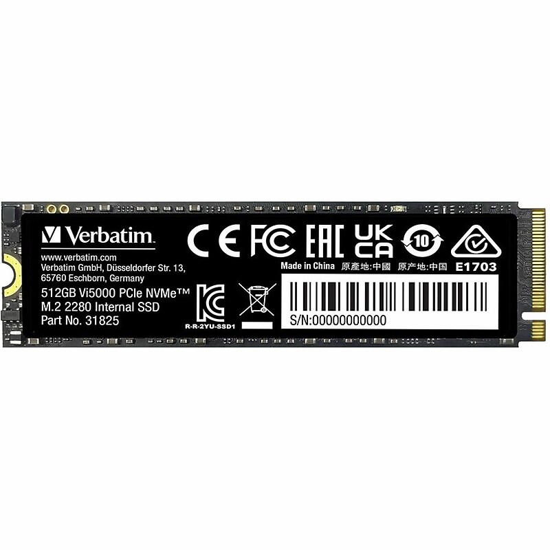 Verbatim Vi5000 512GB M.2 2280 PCI Express Solid State Drive, 3D NAND (31825) image 1