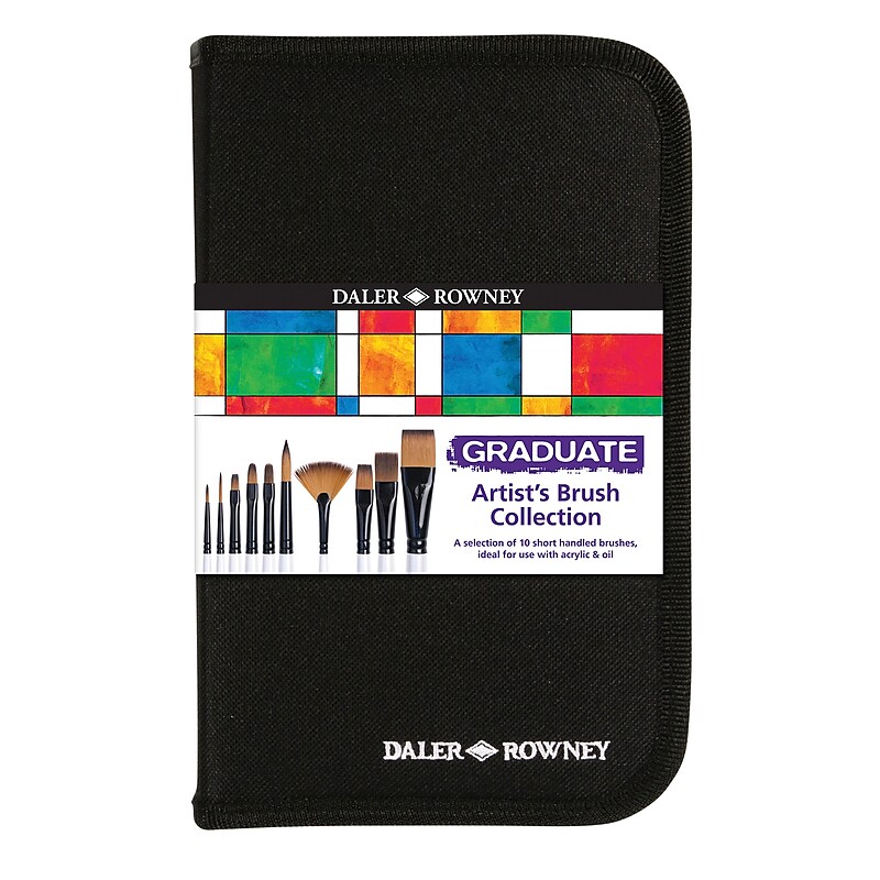 Daler-Rowney Graduate Synthetic Artist's Brushes, 10/Pack (DRWD212500100) image 1