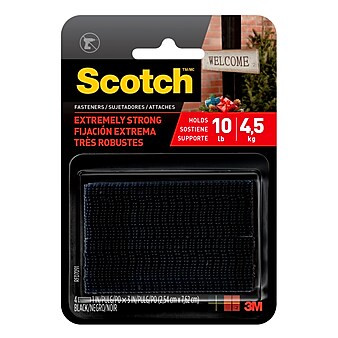 Scotch® Heavy Duty Fasteners, 1" x 3", Black, 2/Pack (RFD7091)