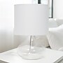 Creekwood Home Modern Glass 13.75" LED Table Lamp, Clear/White (CWT-1014-CW)~#|#~604DC694-DAD2-49A1-AB2AD59B2C660C72_sc7