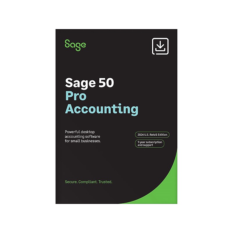 Sage 50 Pro Accounting 2024 for 1 User, Windows, Download (SAG303800V037) image 1