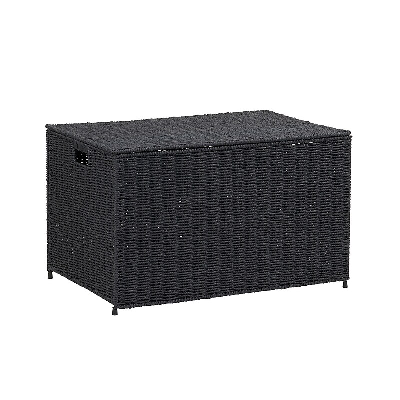 Household Essentials 125.6 Quart Sturge Chest, Wicker, Black (ML-7135) image 1