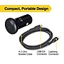 NXT Technologies™ USB-C Car Charger with Lightning Cable for iPhone/iPad, Black (NX60451)~#|#~6056AD38-82E2-402B-BAB0EEF23C8ED1A0_sc7