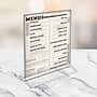 Azar Sign Holders, 11" x 8.5", Vertical, Tabletop, Clear Acrylic, 10/Pack (142715)~#|#~6065BD2B-9656-449C-BA10AE0BB276ECC1_sc7