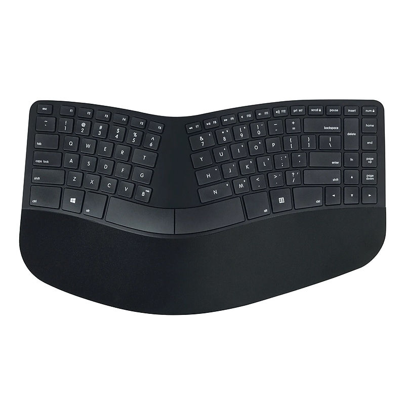 Matias Sculpted Wireless Ergonomic Keyboard for PC, Black (FK413PCD) image 1