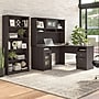 Bush Furniture Cabot 60"W L Shaped Computer Desk with Hutch and 5 Shelf Bookcase, Heather Gray (CAB011HRG)~#|#~6073C320-E889-41C9-89CB79A637E77D78_sc7
