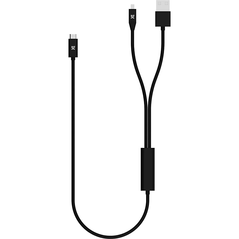 espresso Displays 3' Mini DisplayPort/USB-A to USB-C Cable, Male/Male to Male, Black (EC0021) image 1