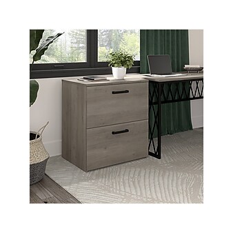 kathy ireland® Home by Bush Furniture City Park 2-Drawer Lateral File Cabinet, Letter/Legal Size, Driftwood Gray (CPF127DG-03)