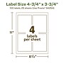 Avery EcoFriendly Laser/Inkjet Rectangle Multipurpose Labels, 4-3/4" x 3-3/4", White, 100/Pack (94254)~#|#~607CB2CD-936E-43A4-98775CDF9A8A8A2A_sc7