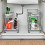 Household Essentials Glidez 2-Tier Multipurpose Steel Pull-Out Storage Organizer with Plastic Liners, Chrome (HH62727-1)~#|#~607D6DC7-7ADB-4AB3-827CEA3E4CA35CDA_sc7