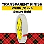 Scotch Transparent Clear Tape Refill, 0.5" x 72 yds., 3" Core, Clear, 2 Rolls/Pack (600-2P12-72)~#|#~607DD742-F061-43C6-AFE9AAF600ED0EFB_sc7