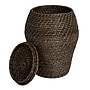 Storied Home Rattan Wicker Storage Baskets with Lids, Black, 2/Set (EC1731)~#|#~60817CE6-39CB-48A7-86F8DBBF13688441_sc7