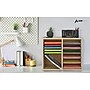 AdirOffice 500 Series 12-Compartment Literature Organizers, 20" x 20", Medium Oak (500-12-MEO)~#|#~608218A2-C87A-4C00-8B992CC04E984A06_sc7