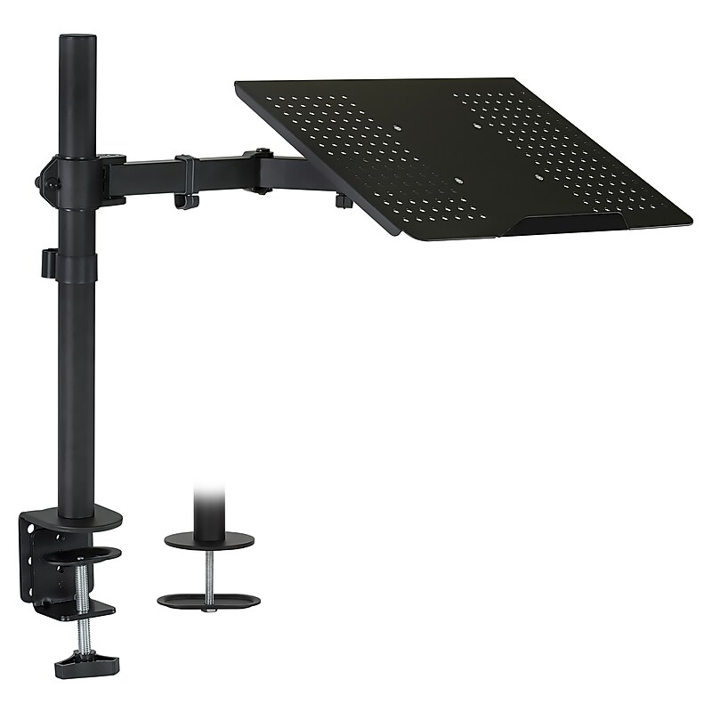 Mount-It! 19" x 19" Height Adjustable Laptop Desk Mount for 17" Laptops, Black (MI-4352LT) image 1