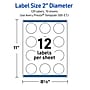 Avery Laser/Inkjet Circle Multipurpose Labels, 2" Dia., White, 120/Pack (S00ETJ)~#|#~608E1F34-2111-4189-BE5615836DC3146C_sc7