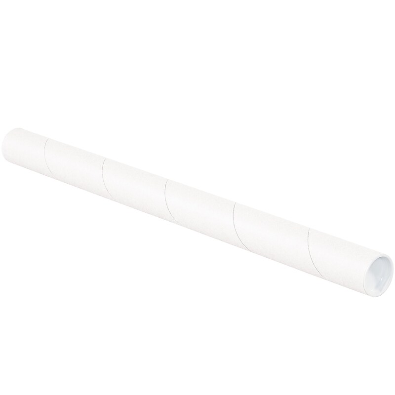 1.5" x 18" Lightweight Mailing Tube, White, 50/Carton (P1518W) image 1