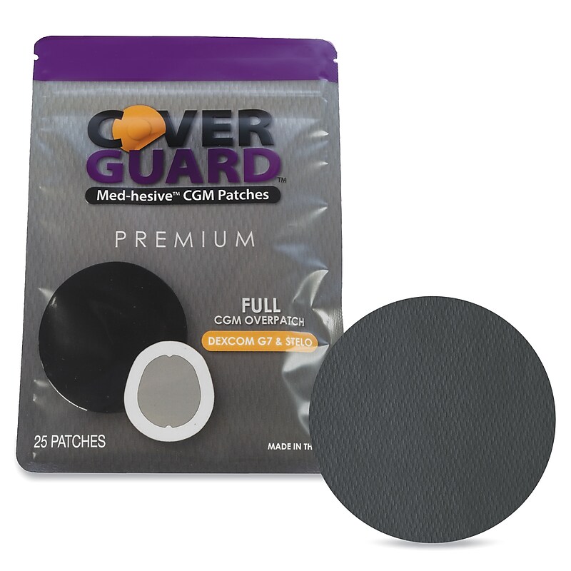 CoverGuard Med-hesive CGM Overpatch, Black, 25/Pack (101-201B) image 1