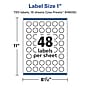 Avery Laser/Inkjet Burst Multipurpose Labels, 1" Dia., White, 720 Labels/Pack (94606)~#|#~60945D9A-866F-4C5F-BAA474D6984F73E2_sc7