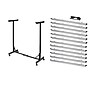 AdirOffice Metal Mobile File Cart with Swivel Wheels and (12) 30" Hanging Clamps, Black (615-BLK-PKG)~#|#~609DDFE2-F961-4C16-A4D5EF1D5C1EBE0D_sc7