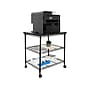 Mount-It! 3-Shelf Steel/Laminate Large Printer Cart with Wheels, Black (MI-7856)~#|#~60A180F7-02A2-4D5F-87F06F997E7FA823_sc7