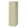 Hirsh Commercial 4-Drawer Vertical File Cabinet, Letter Size, Lockable, 52"H x 15"W x 22"D, Putty (17786)~#|#~60A54EA9-ED2C-4CA1-B80EC50849CCC1B1_sc7