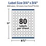 Avery Laser/Inkjet Multipurpose Labels, White, 80 Labels/Sheet, 100 Sheets/Pack (94102-TWMP100)~#|#~60A6369F-C8DC-43F6-B1E68EF3B20B3260_sc7