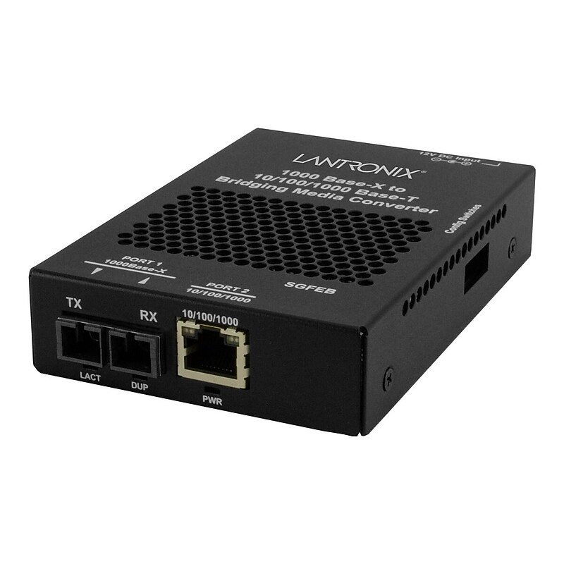 Lantronix SGFEB Gigabit Ethernet Multi-mode Media Converter Transceiver, 1000 Mbps (SGFEB1013 130 SA) image 1