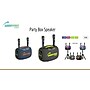 Worryfree Gadgets Party Box Wireless Bluetooth Portable Speaker with 2 Mics & Tripod, Water Resistant, Black (WPB2-BLK)~#|#~60AAD4A4-2370-4039-8CEC390A52AA92AC_sc7