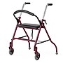 Medline 2-Wheeled Folding Steel Rollator, Adult, Burgundy (RLT-600S-5BG)~#|#~60B08511-A4F4-4E08-B653ED220B1939C4_sc7