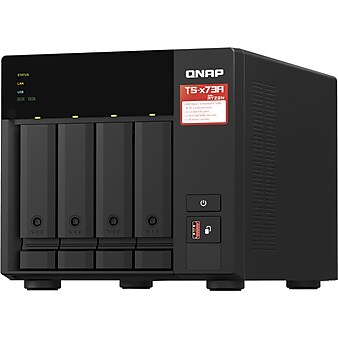 Qnap 4-Bay External NAS, Black (TS-473A-8G-US)