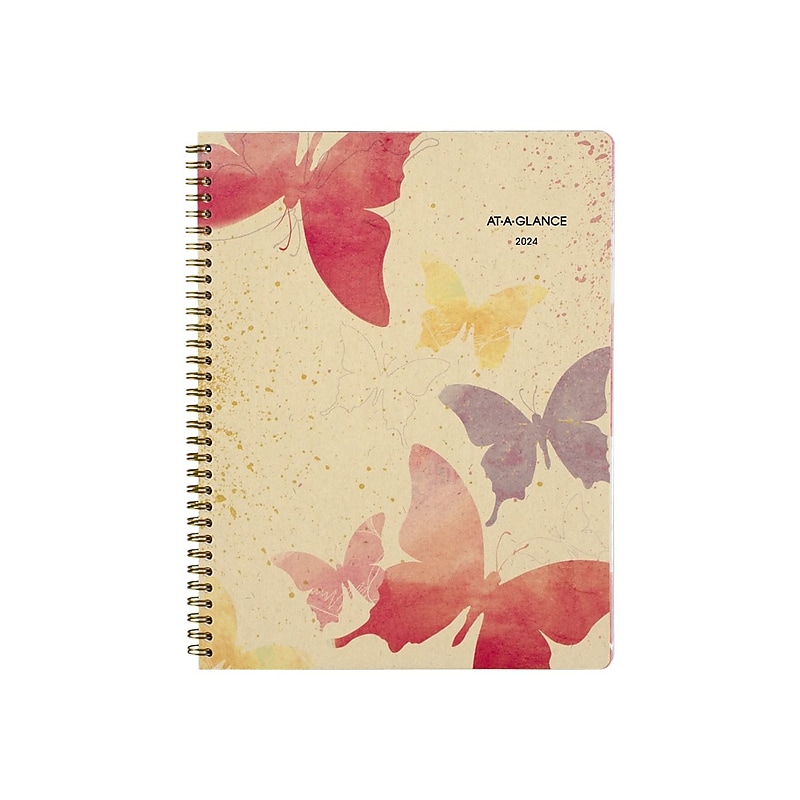 2024 AT-A-GLANCE Watercolors 8.5" x 11" Weekly & Monthly Planner, Multicolor (791-905G-24) image 1