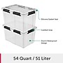 Sterilite 54 Quart Gasket Box with Lid, Plastic, Clear/Black, 4/Carton (39349004)~#|#~60BBADC2-F188-40D7-AF9FFC819E3EFF61_sc7