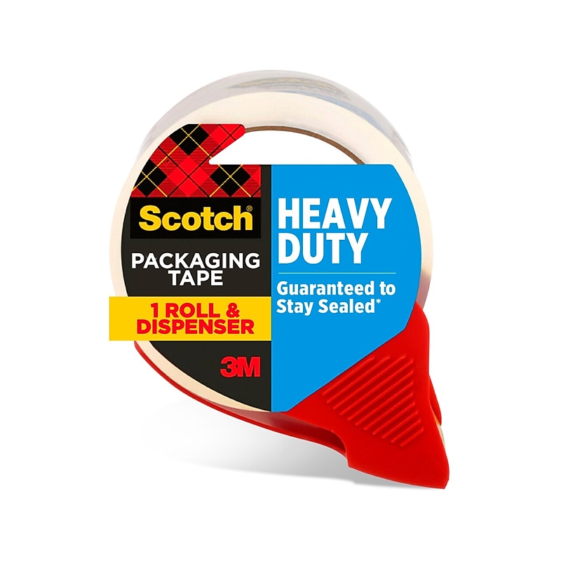 Scotch Heavy Duty Packing Tape with Dispenser, 1.88" x 54.6 yds., Clear (3850-RD) image 1
