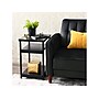 Household Essentials Jamestown 18"W x 17"D Laminate Side/End Table, 2 Shelves, Black Oak/Black (8174-1)~#|#~60BF96F0-3729-4C4C-B7C5A4757F4B042C_sc7