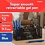 Staples Sonix Retractable Gel Pens, Medium Point, 0.7mm, Blue Ink, Dozen (13563-CC)~#|#~60BFD153-A589-4862-A63B1B54E631FC60_sc7