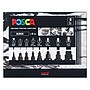 POSCA PC-Mix Water Based Paint Marker, Fine to Broad Tips, Black, 8/Set (UBCPCMIXBLACK8P)~#|#~60C25FD8-3532-48E1-8193DB9421A528ED_sc7