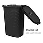 Mind Reader 15.85-Gallon Laundry Hamper with Lid, Plastic, Black, 2/Set (60HAMP2PK-BLK)~#|#~60C3D596-C401-48F6-88323F433A828C70_sc7