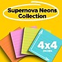 Post-it Super Sticky Notes, 4" x 4", Supernova Neons Collection, Lined, 45 Sheets/Pad, 4 Pads/Pack (4421-4SSMX)~#|#~60C72752-3C36-4BD2-93B760926A26B919_sc7