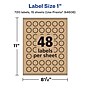 Avery Laser/Inkjet Burst Multipurpose Labels, 1" Dia., Kraft Brown, 720 Labels/Pack ( 94606)~#|#~60C8976E-0E99-4600-A463BBFE161FEB51_sc7