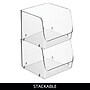 iDESIGN Small Stackable Plastic Storage Bin, Clear, 4/Pack (28107M4)~#|#~60C9B9F6-500F-48FE-B5EF30CB432210EB_sc7