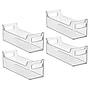 iDESIGN Medium Stackable Plastic Storage Bin, Clear, 4/Pack (28345M4)~#|#~60CDF0FE-5792-48FB-988B134515501B7F_sc7