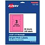 Avery Rectangle Laser/Inkjet Multipurpose Labels, 2.5" x 5", Bright Pink (240/Box)~#|#~60D07A18-7D51-4CAF-BE56BB7995EF845F_sc7