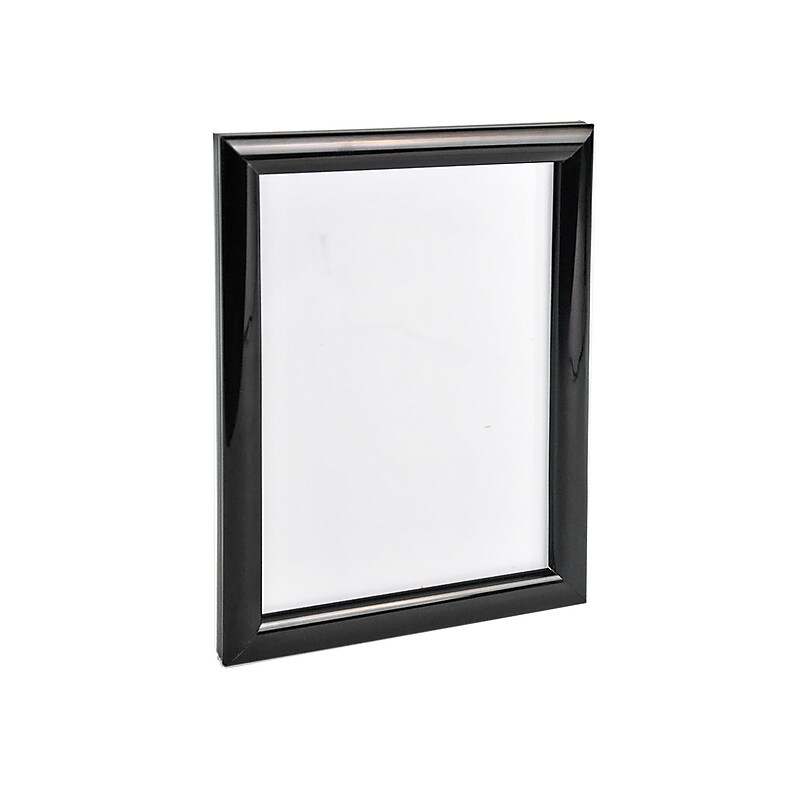 Azar Poster Holder, 8.5" x 11", Wall Mounted, Black Plastic (300336-BLK-4PK) image 1