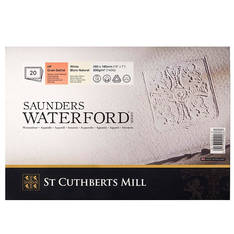St Cuthberts Mill Saunders Waterford 7" x 10" Watercolor Sketch Pad, 20 Sheets/Pad (STCT45930001011B) image 1