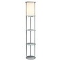 Simple Designs Etagere Organizer Storage 62.5" Floor Lamp with 2 USB Charging Ports and 1 Charging Outlet, Gray (LF2010-GRY)~#|#~60D8F6FE-B58C-4418-8D210E069896B604_sc7