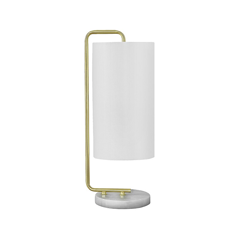Monarch Specialties Inc. Incandescent Table Lamp, White Marble/Ivory (I 9636) image 1